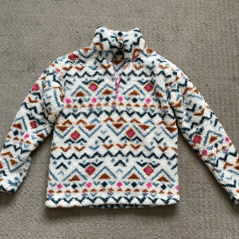 Size S Eddie Bauer Patterned 1/4 Zip